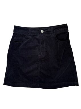 Copper Key Medium Velour Black Mini Skirt